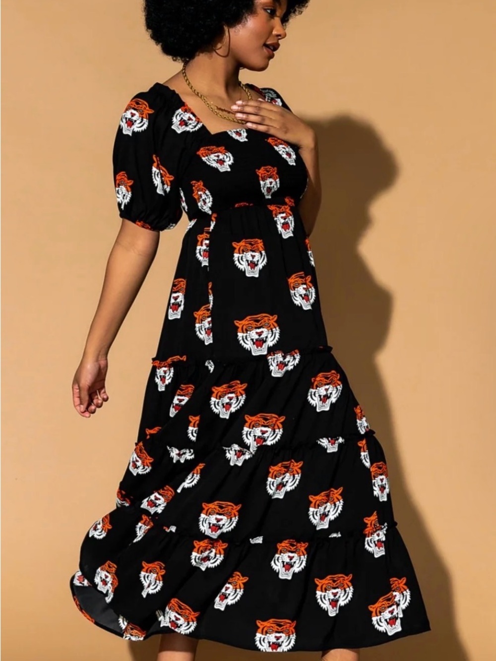 Dressed in LALA Feeling Fierce Tiger Print Dress